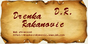 Drenka Rakanović vizit kartica